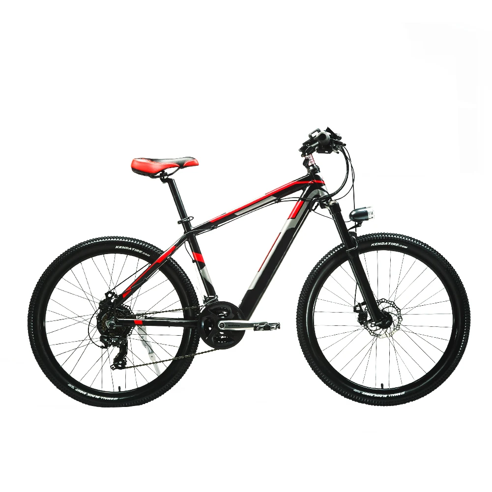 MTB Electric Road Cheap Bike Factory Supplier 36V 250W Red Brushless Motor Frame Power Mountain Wheel Disc Brake City Bicycle