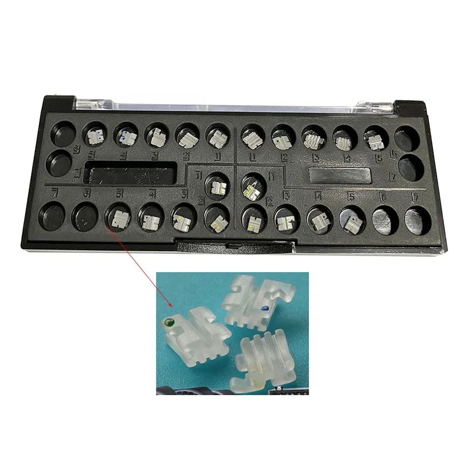 Denxy Dental orthodontic Ceramic Brackets orthodontic Cosmetic Brace Orthodontic clear brackets