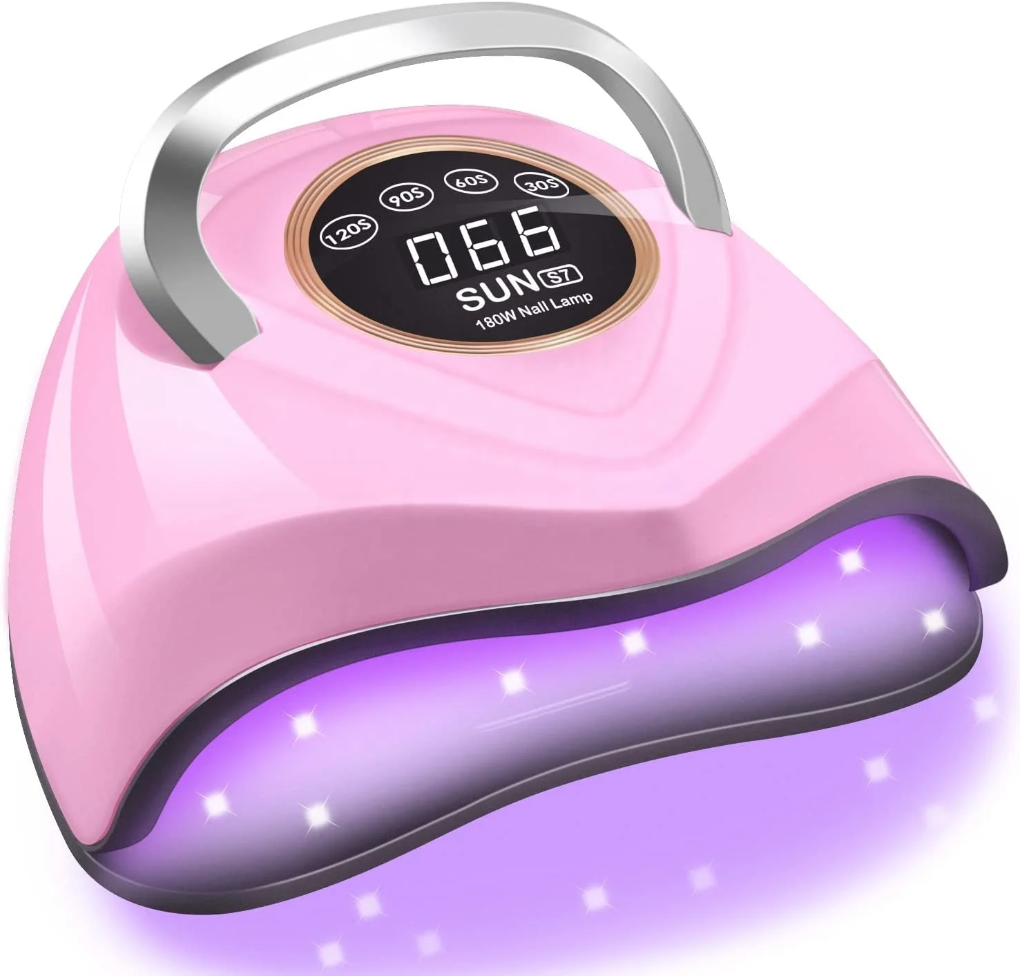 Sun S7 UV LED Nail Lamp 180W Gel Nail Light Fast Nail Dryer for Gel Polish Portable Handle Curing Lamps for Fingernail & Toenail