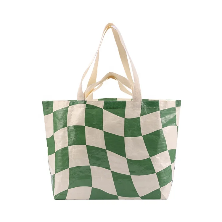 Wholesale Custom Printed Eco-Friendly Recyclable Polypropylene Tote Bag Grocery TNT PP Laminated Woven Shopping Bag for Gifts