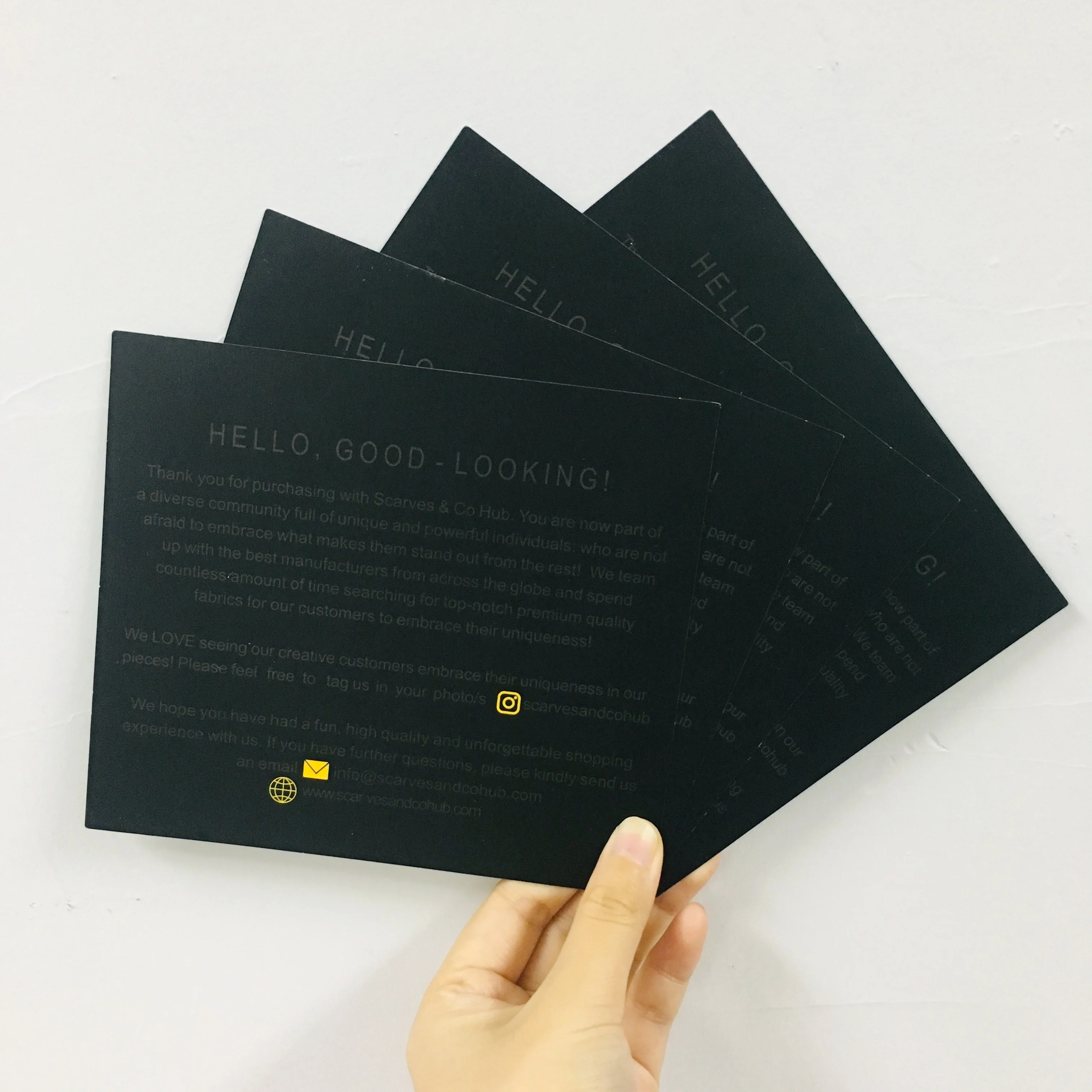 custom logo thank you card with envelopes,wedding card