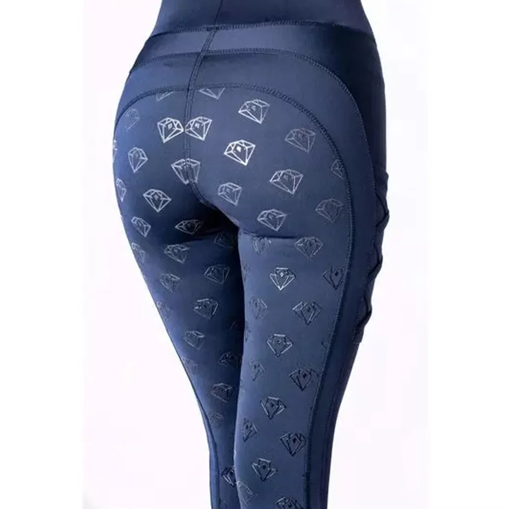 Horse Riding Leggings Tights Full seat Silicone And X-cross Patch Design