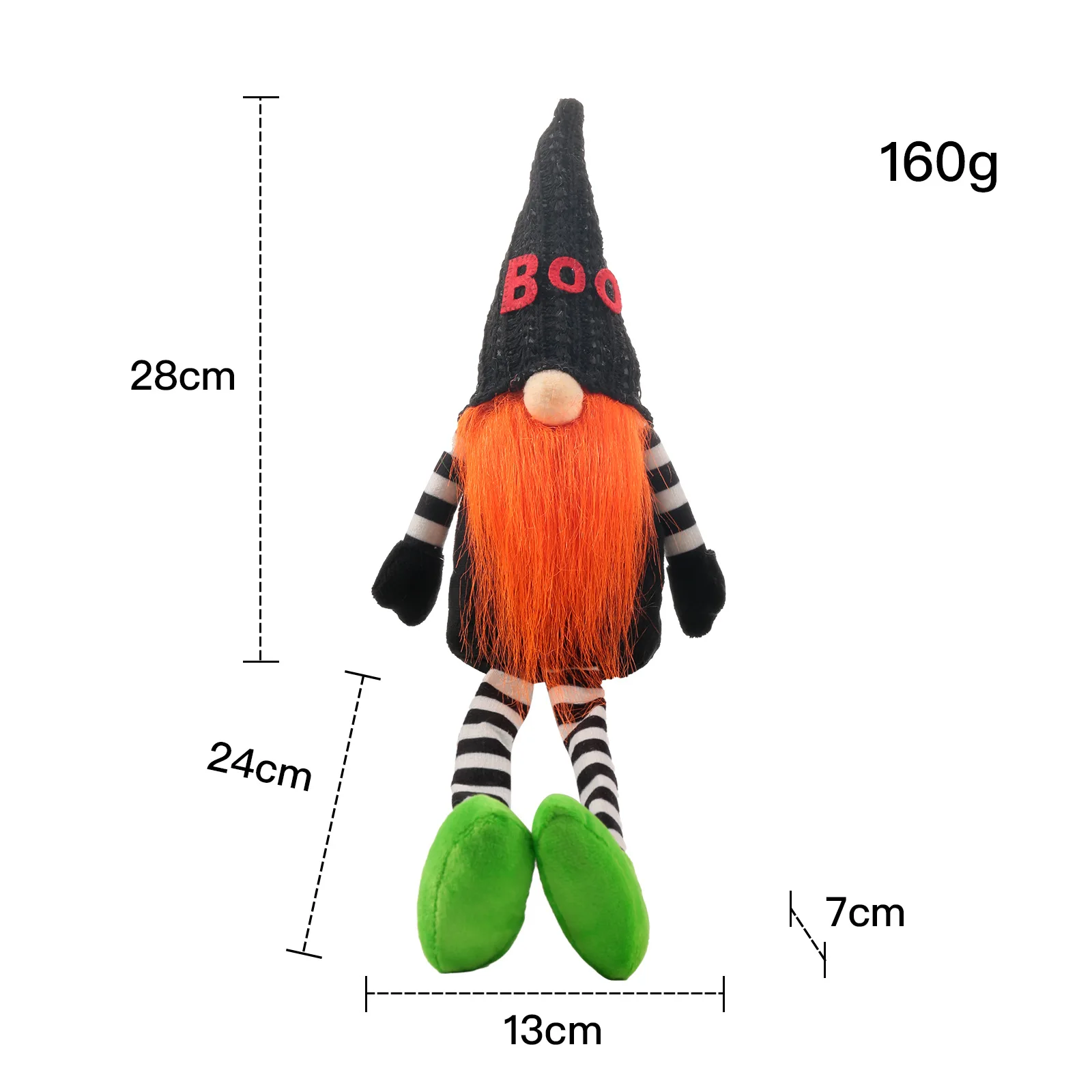 New Halloween party decorations faceless Rudolf dolls Christmas ornaments gift dolls long shanks black witches cloaks hats dolls