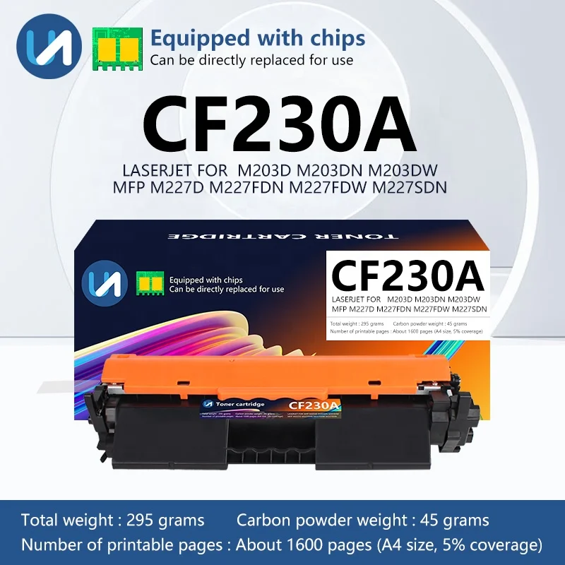 CF230A подходит для лазерного принтера HP M203d/203dn/203dw Laserjet Pro Mfp M227fdn/227fdw