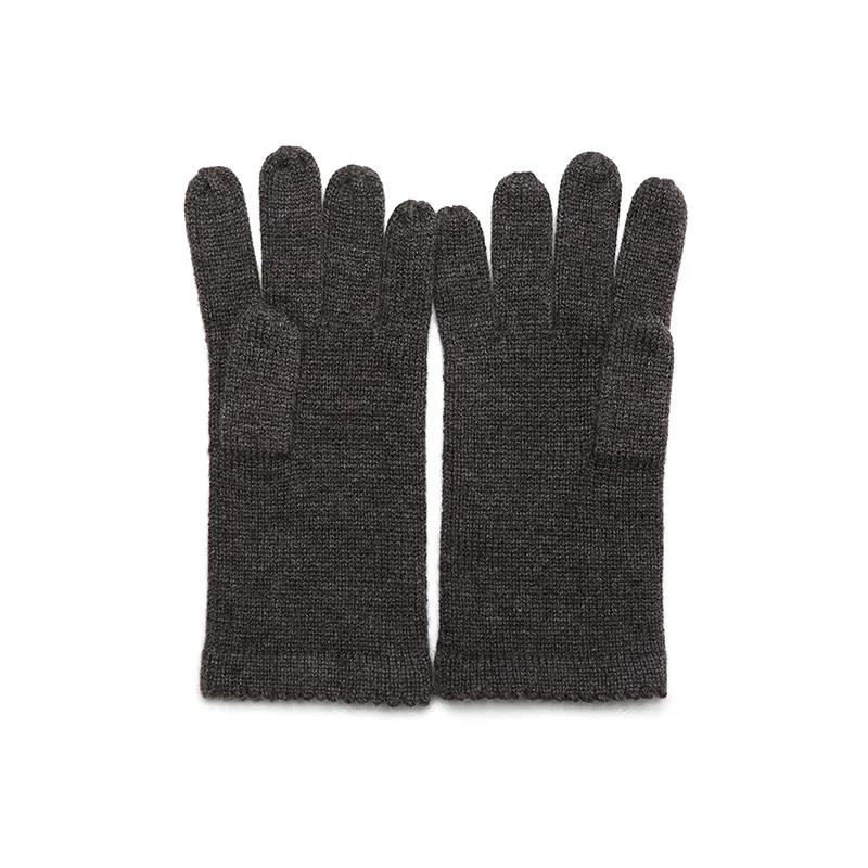 Женская Роскошная зимняя уличная теплая кашемировая перчатка чистого цвета