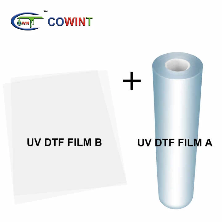 Cowint 30 см * 100 м переводная печать A & B и DTF AB ПЭТ наклейка пленка Uv для УФ-принтера пластиковая рулон