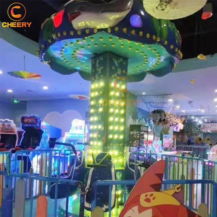 Children games amusement park shopping mall small free fall mini sky drop tower rides for sale