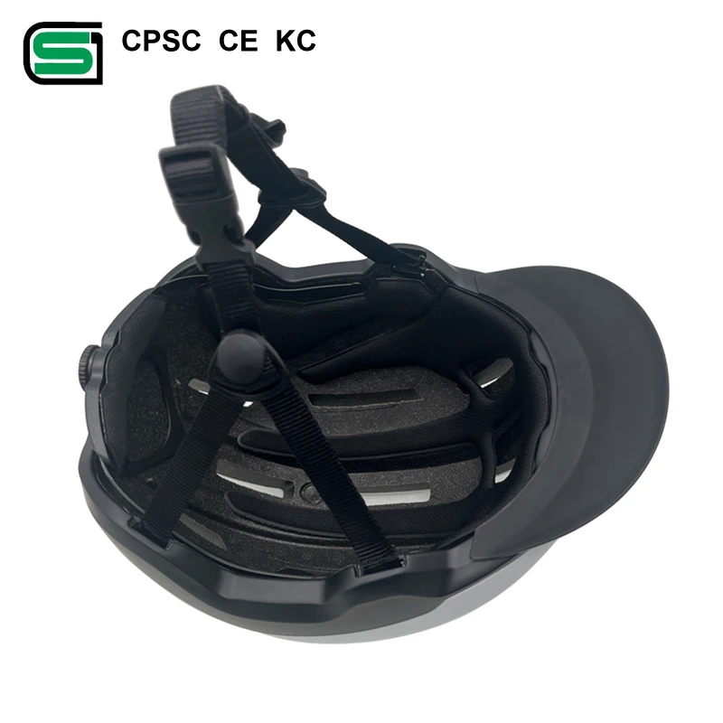 China manufacturer Custom bike helmet urban Free size adjustable protective sport helmet skate SG certification with visor