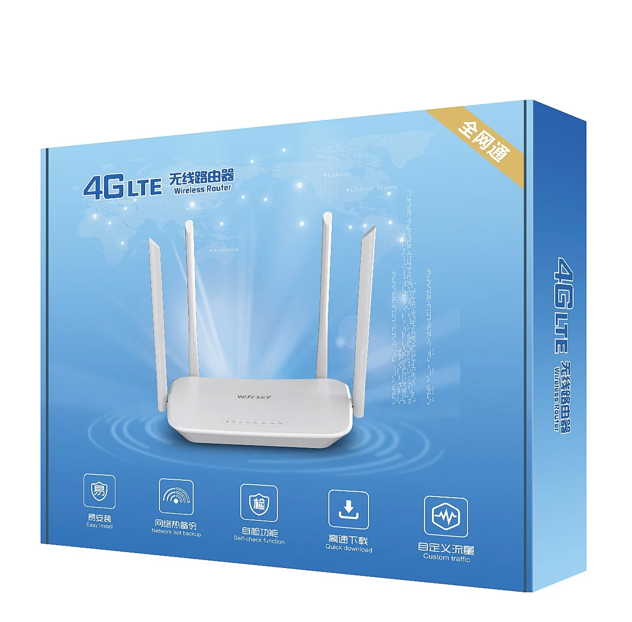 300Mbps 4G LTE CPE Router WS-R640 Support OpenWRT Wifisky Plug and Play
