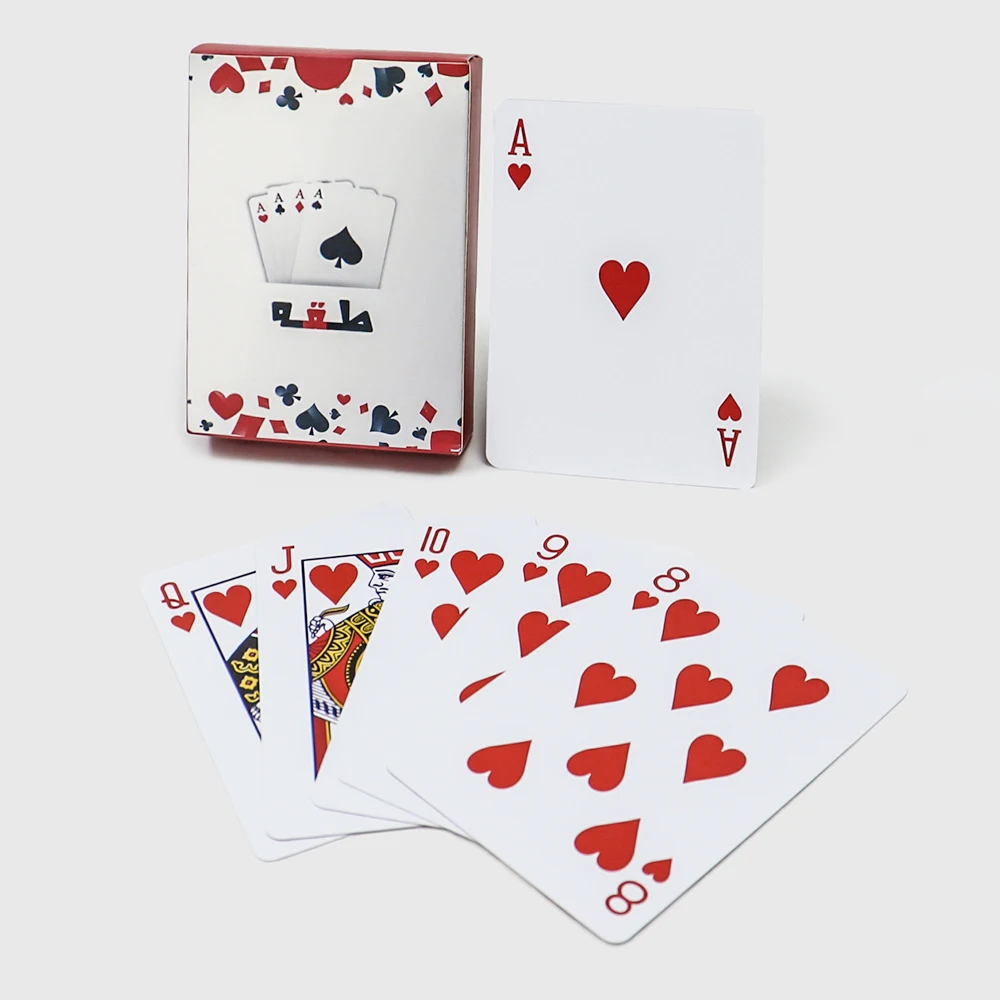 Custom printed waterproof plastic coated playing poker cards