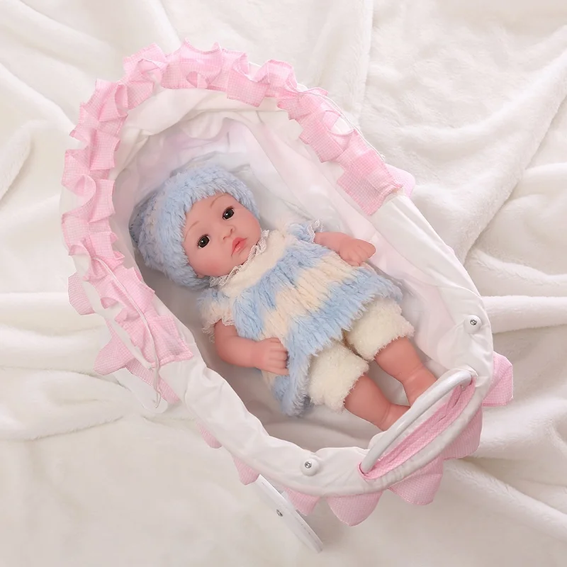 Mini Baby Dolls Princess Finished Lovely Girls Reborn Toddler Girl Hand-Painted Hair Cartoon Toy For Girls Gift