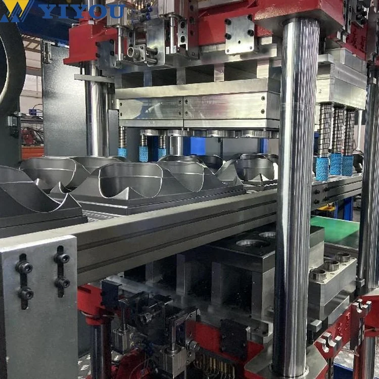 Multi station thermoforming machine for thermoforming tableware products