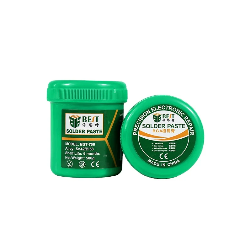 BST-706  500g lead free Tin Cream Welding Solder BGA Flux For electronics manufacture line