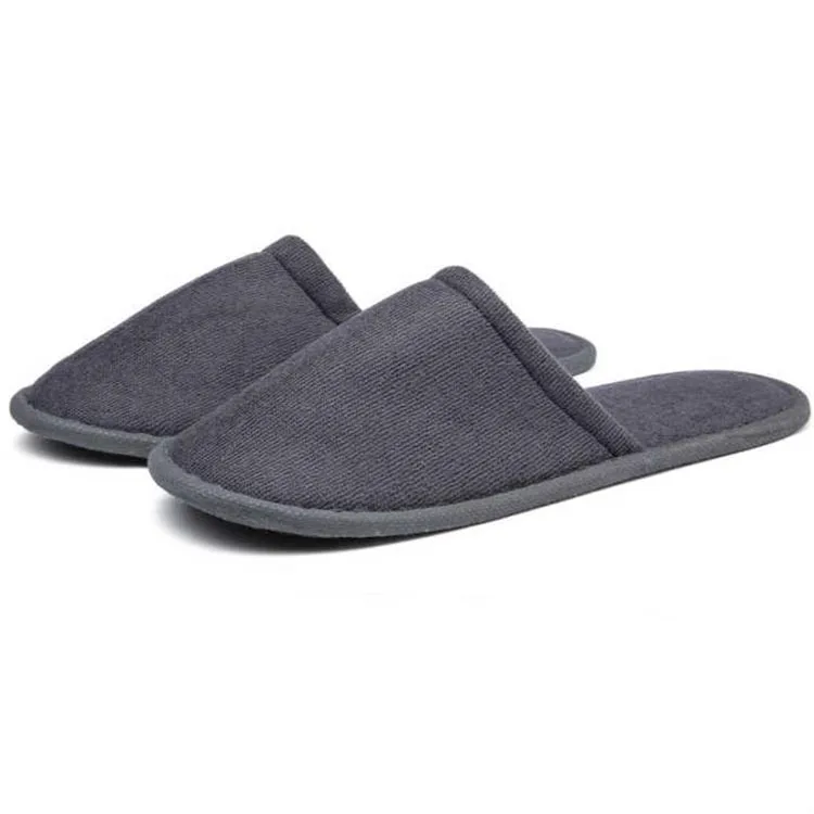 Design best new style environmental fabric cloth slippers open toe disposable hotel slippers