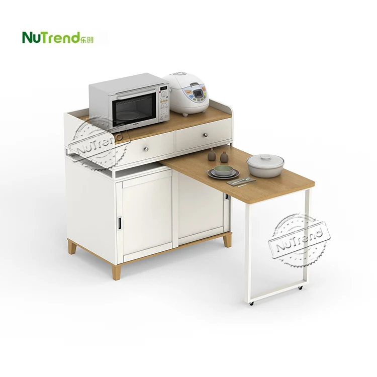 
 Белый современный кухонный шкаф, мебель с портативным регулируемым столом, деревянный дизайн, маленький кухонный Остров  