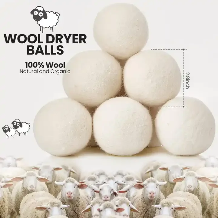 wool dryer balls natural eco friendly Laundry Clean Ball Handmade Laundry wool dryer balls set