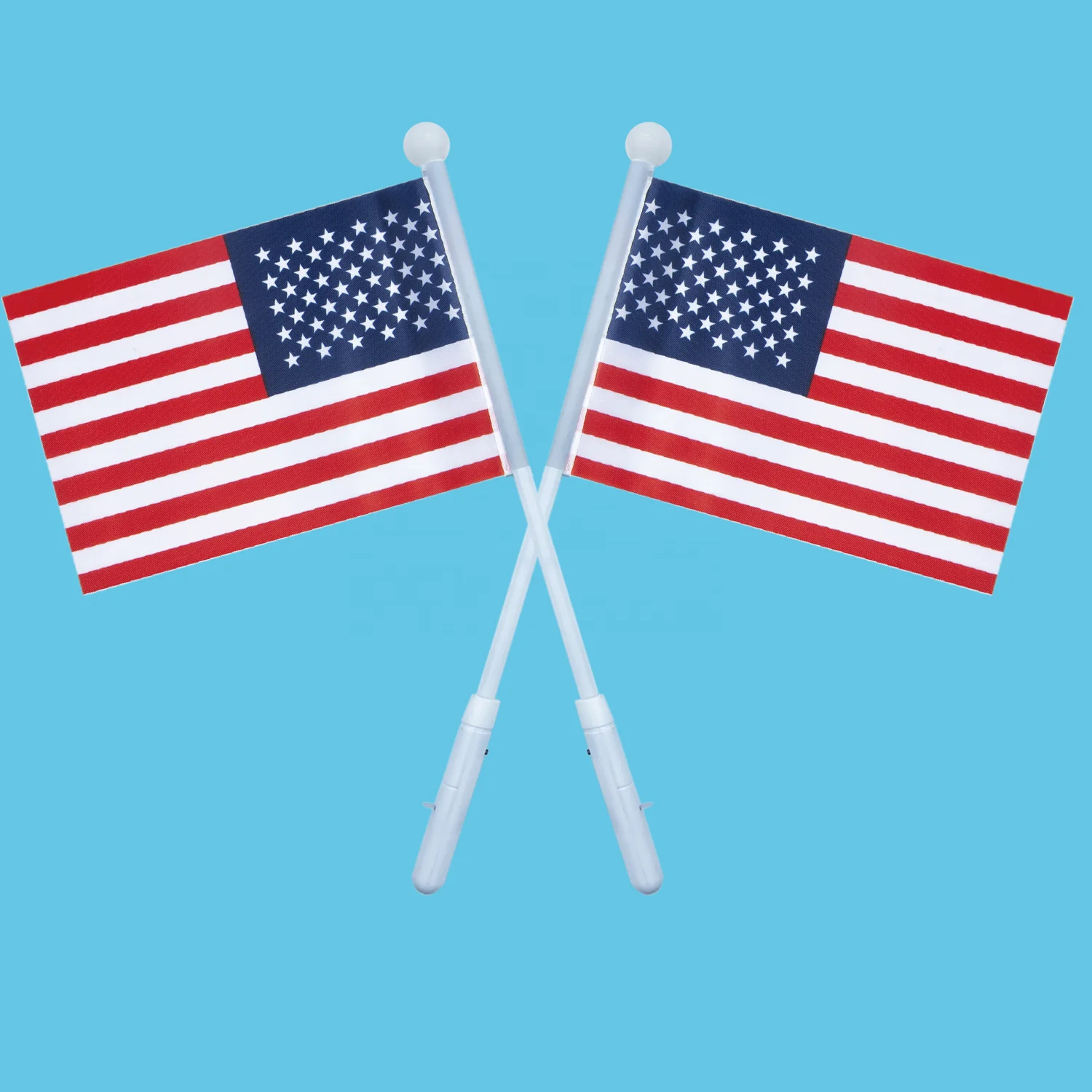 Glowing Flag,Custom Glow Stick Flag, American Flag Glow Secondary Tube Light, July 4th National Day Gift, Novelty Party,