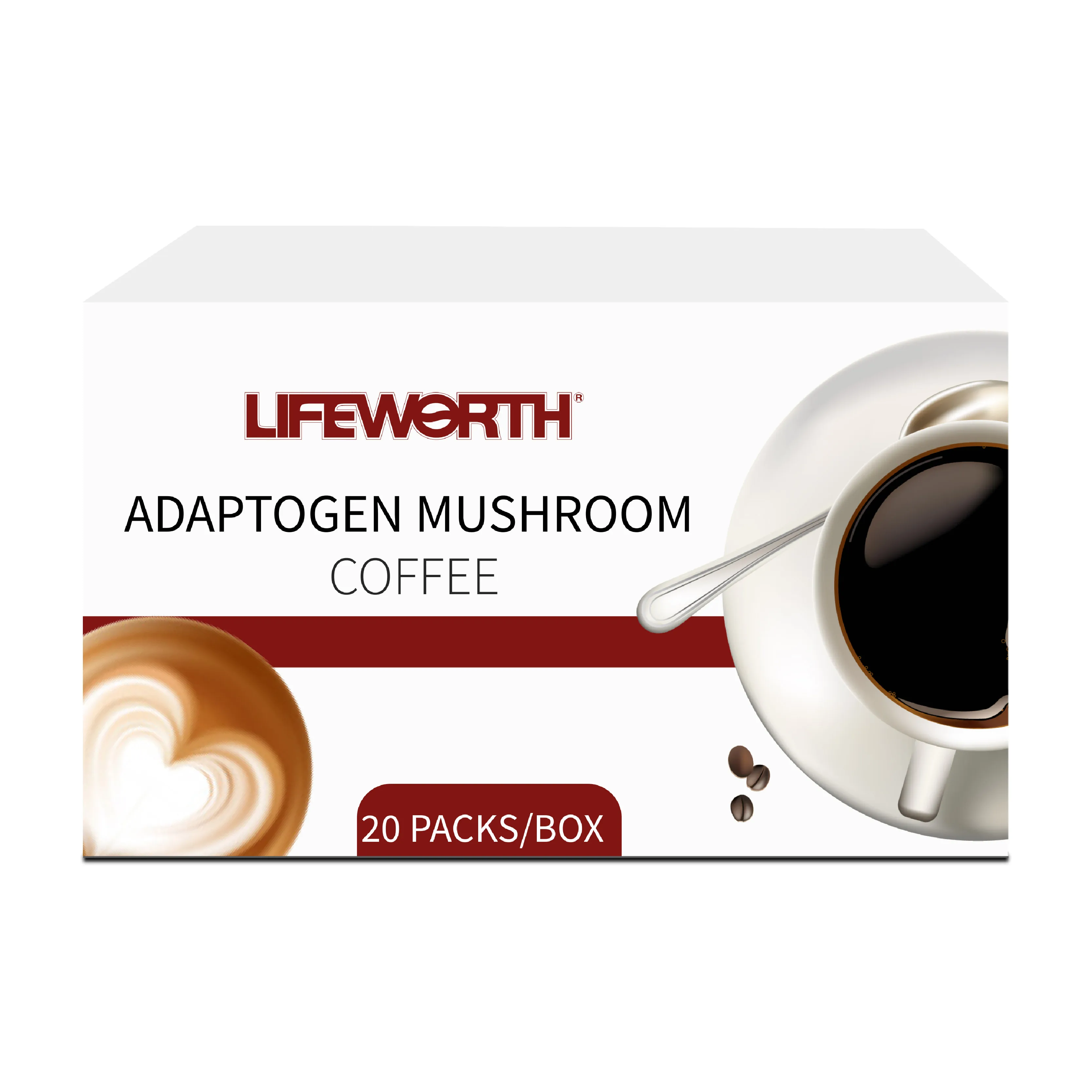 Бесплатный образец Lifeworth оптовая продажа органический гриб радуги Ganoderma Lucidum Reishi мгновенный черный кофе частная этикетка