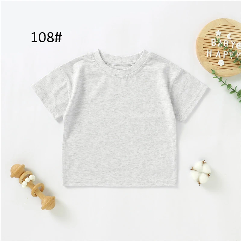 Wholesale Baby Clothes Supplier 100% Organic Baby Cotton Jersey Summer Plain Toddler Baby t-Shirt