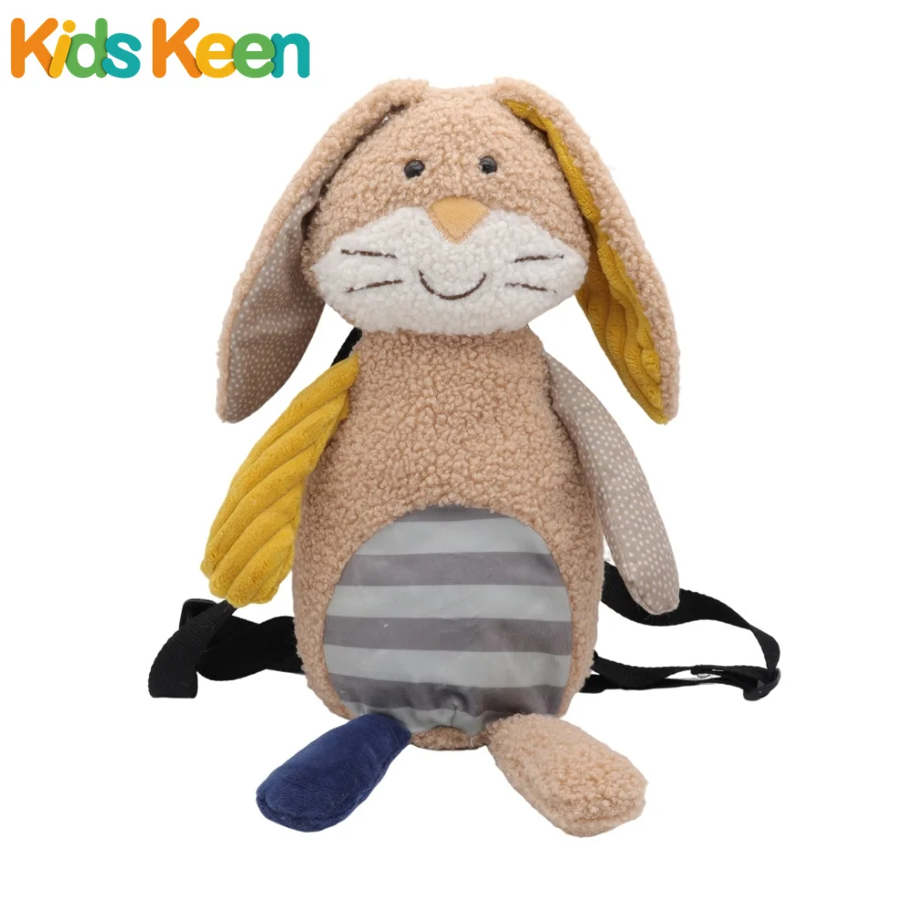 bunny plush toy  High Quality Baby Kids Animal Cartoon Plush school bag Cheap Cute backpack rabbit toy