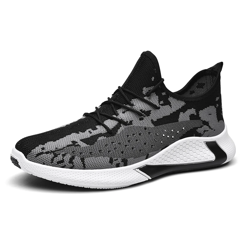 
China factory direct fashion designer mesh upper black breathable casual man brand customized shoe sport shoes for sale 