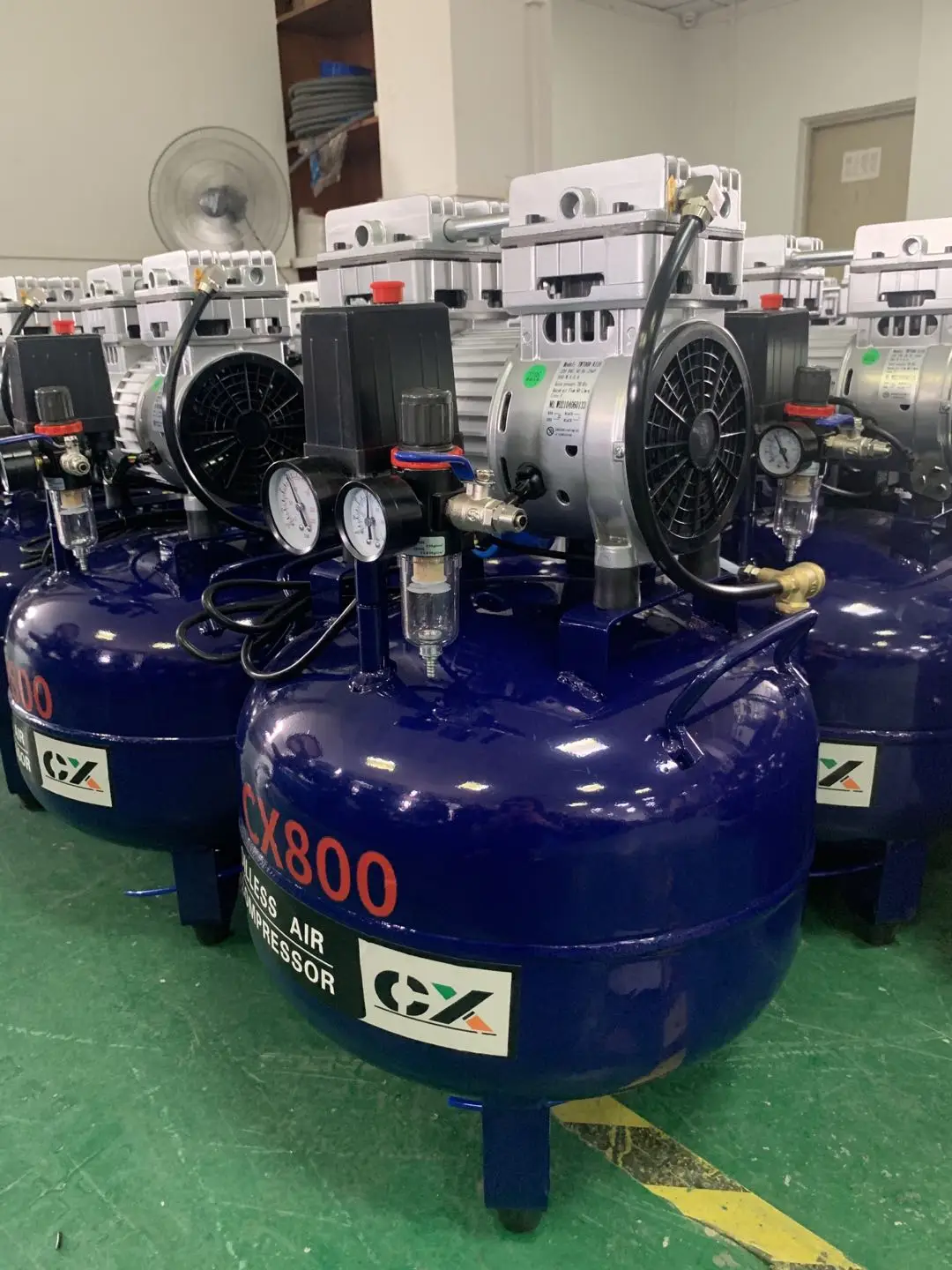 850w for 2 dental chairs  Oil Free Dental Air Compressor With CE silent oil free air compressor CX800