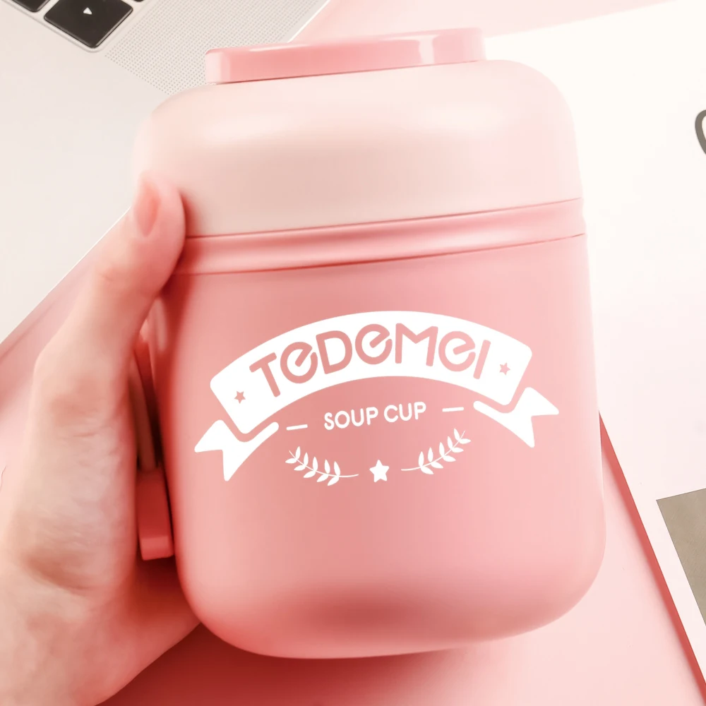 Эко-дружественных оптовая продажа Homio tedemei портативный 304 нержавеющая сталь Ланч-бокс 2 слоя контейнера супа чашки