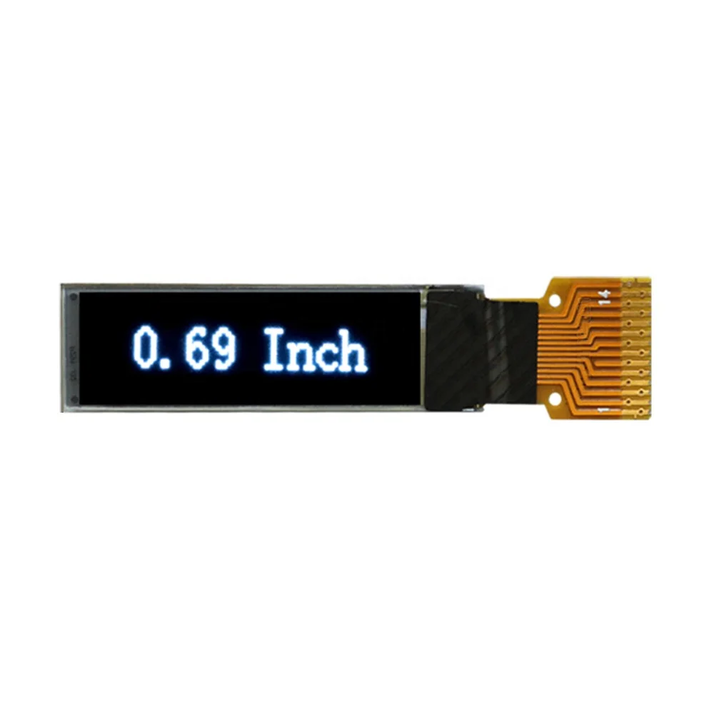 0 69 дюйма 96x16 ЖК-модуль i2c интерфейс ssd1306 drive 14-контактный белый