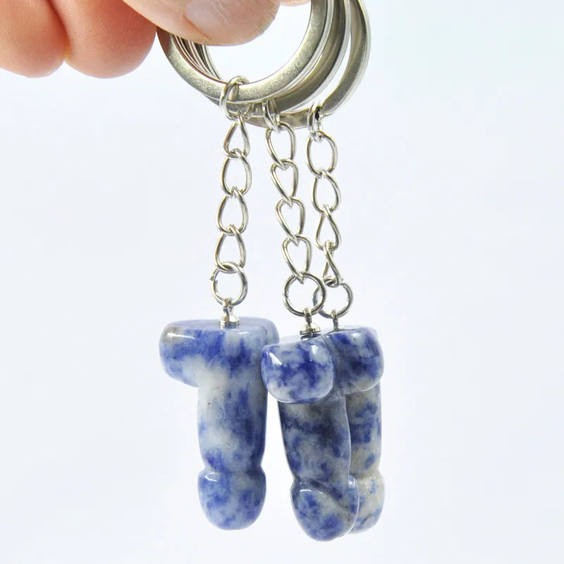 Брелок-фаллоимитатор из натурального обсидиана