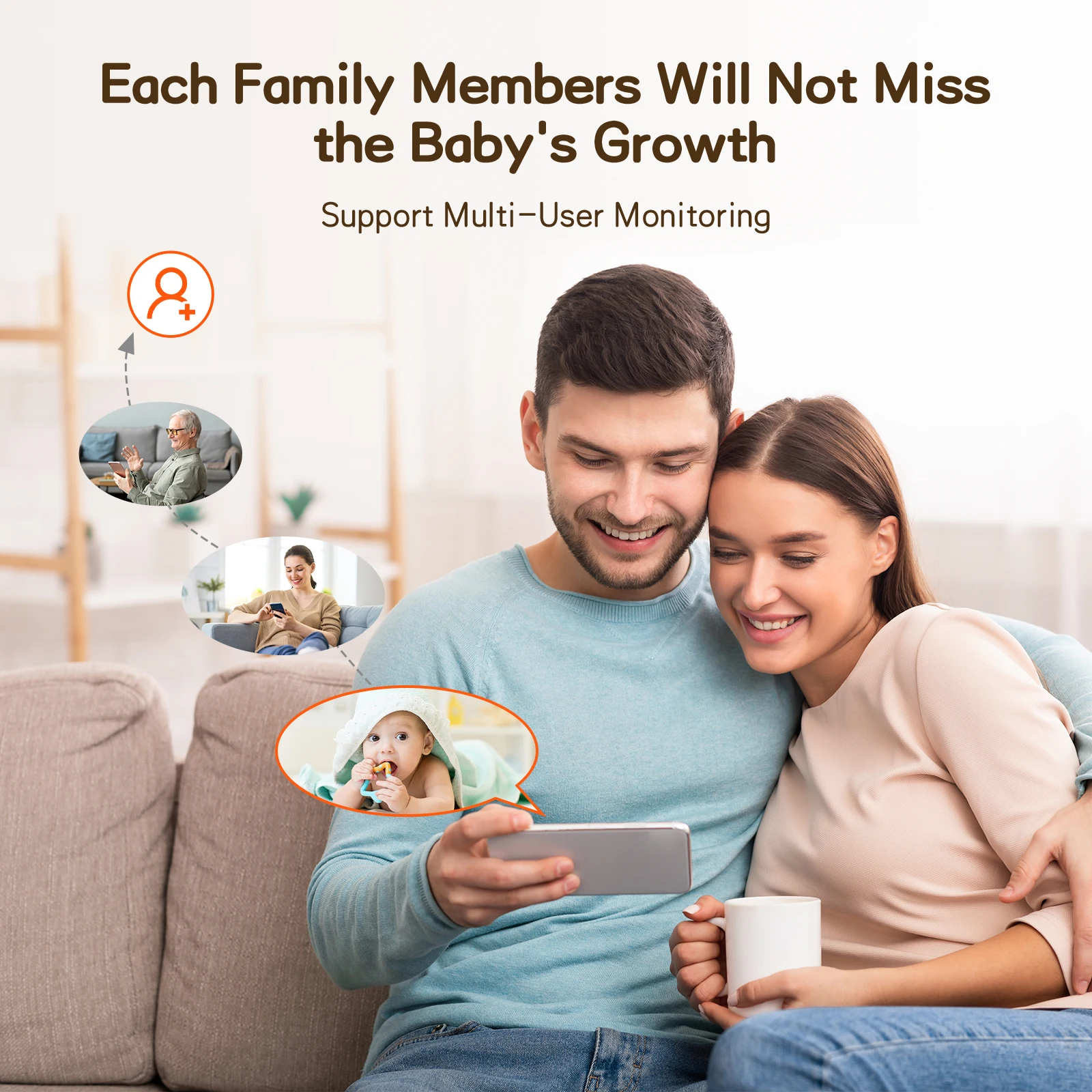 Dual Mode 5 Inch 2K Pixel Graffiti Smart Baby Monitor Baby Care Infrared Night Vision Indoor Monitor