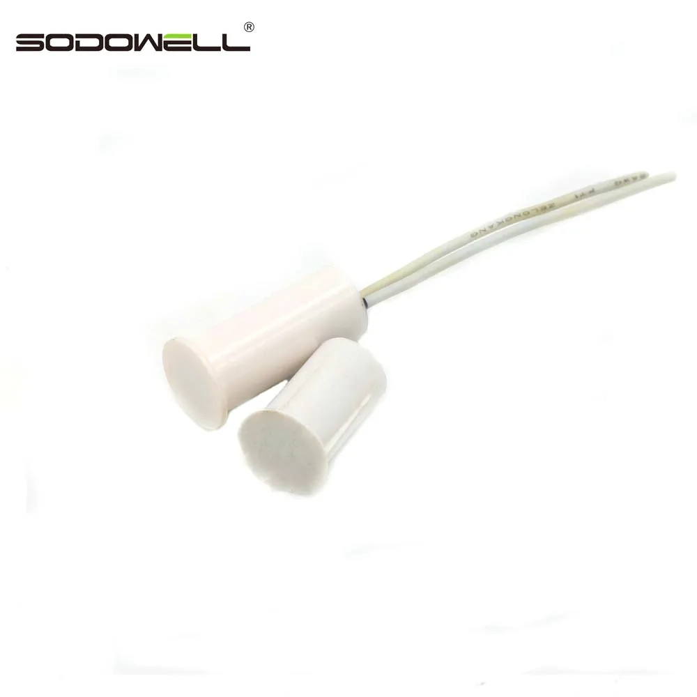 Sodowell Cylinder 12v Door window contact Sensor Magnetic Reed Switch for cabinet