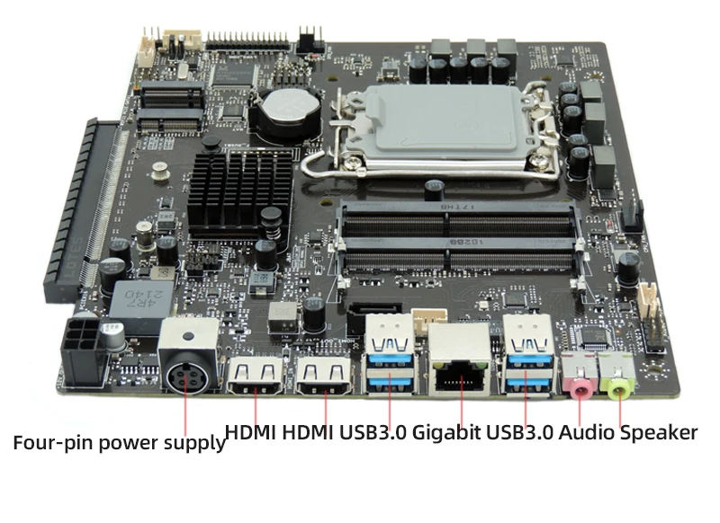 12th generation new H610 side plug mini itx motherboard DDR4 small host LVDS desktop all-in-one machine