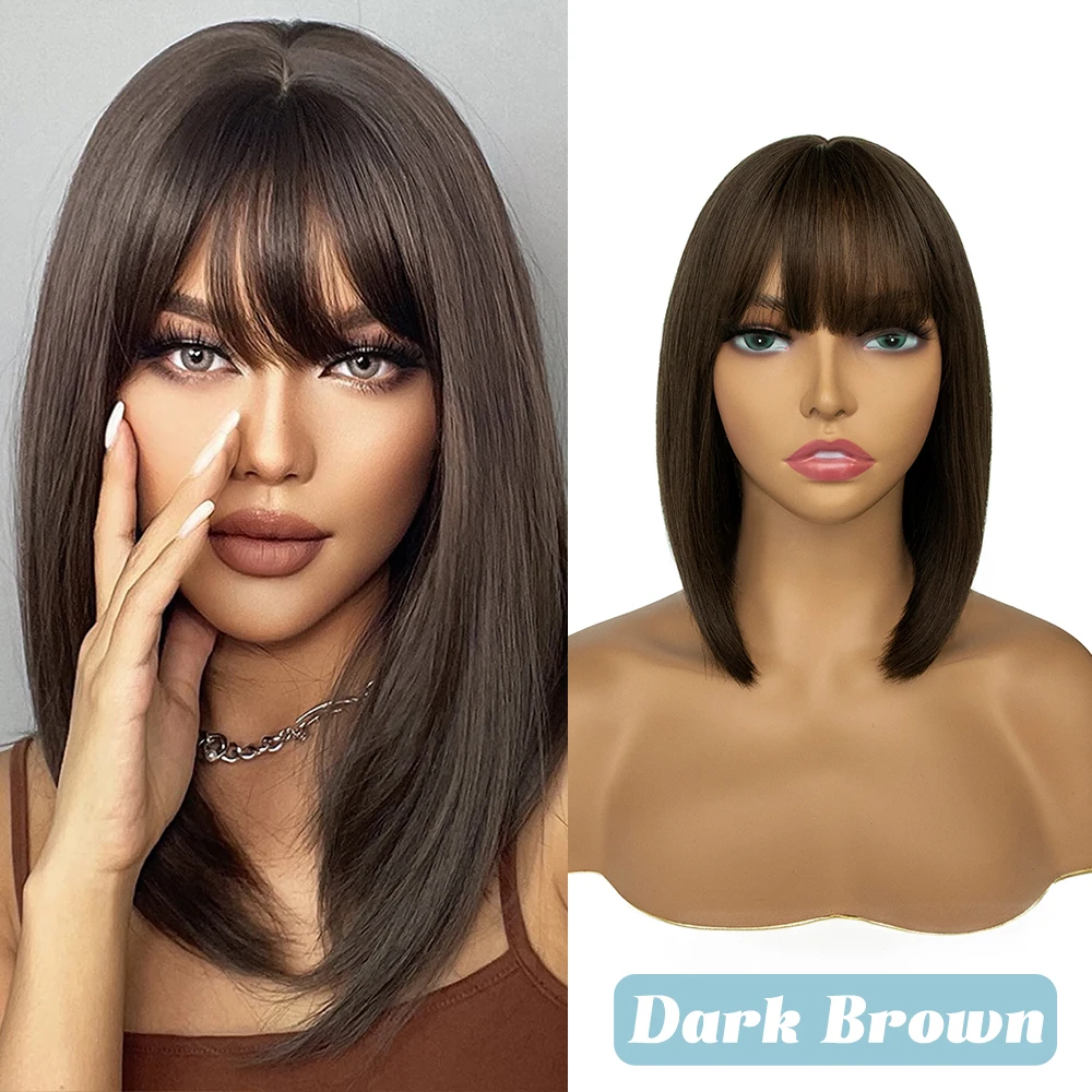 13inch natural looking japanese futuras fiber glueless wig artificial hair synthetics wigs wholesale bob wig straight with bangs