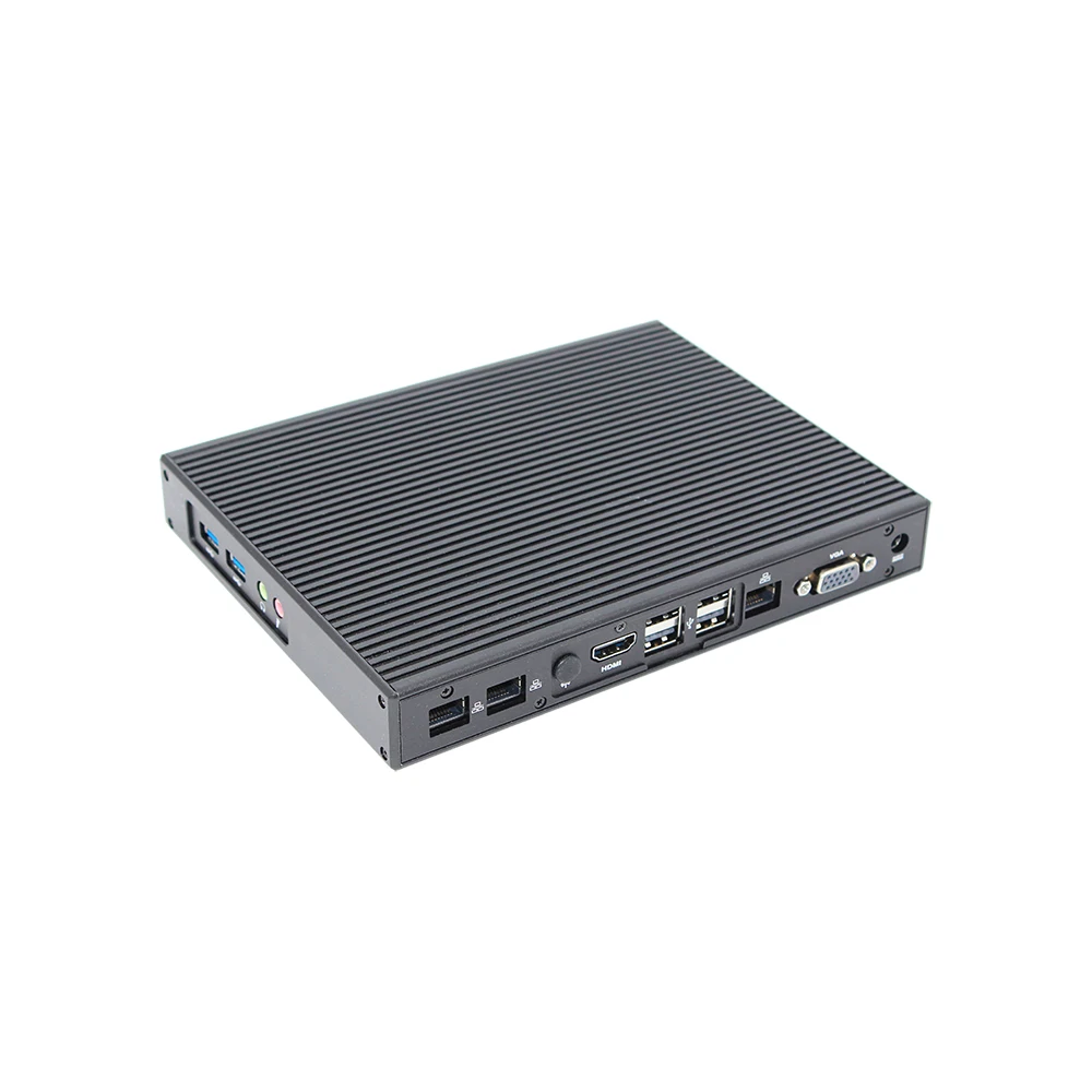V19C embedded mini pc j1900 chip linux 4G 128G SSD, win7/win8/win10 3 1000m LAN 2 COM232 COM485 fan less industrial mini pc
