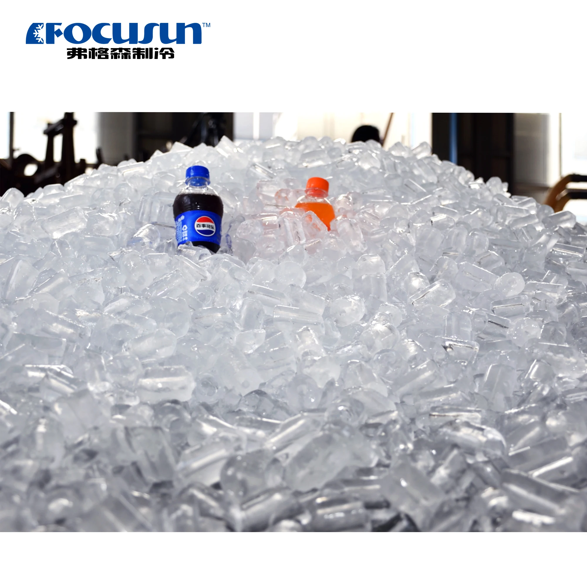 Industrial edible ice tube maker machine 6 ton-day Water-cooled high efficiency  Tube ice maker machine