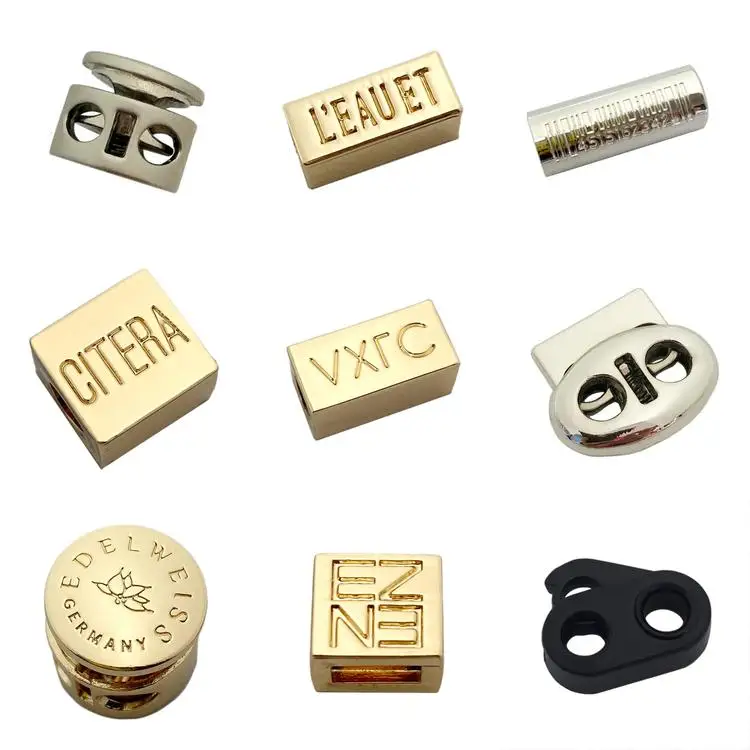 Wholesale Custom Hollow Snow Flower Logo Wire Stopper Drawstring Clothes Cord End For Bags