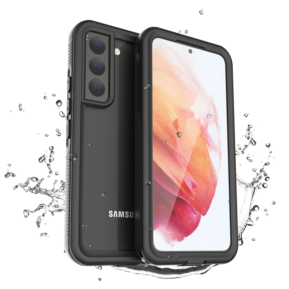 Compatible With Samsung Galaxy S22 Shellbox Waterproof Phone Case For Outdoor Activities With Built-In Screen Protector