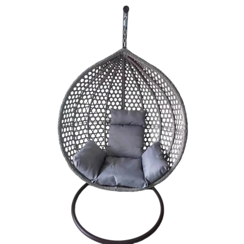 Outdoor Furniture Patio Swings Hanging Egg Swing cocoons Chair with Metal Stand Indoor Wicker Rattan Garden hanging chair