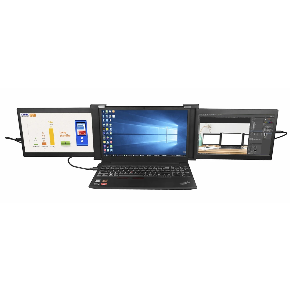 2020 13.3 inch IPS 1080P HDR 4k 60hz Extension workstation tri screen for laptop monitor with CE ROHS