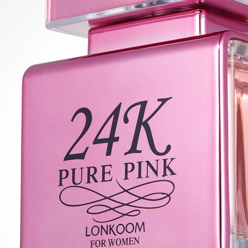 Top selling women perfume 24K pure pink LONKOOM EDP EAU DE PARFUM long lasting FLORAL FRUITY fragrance