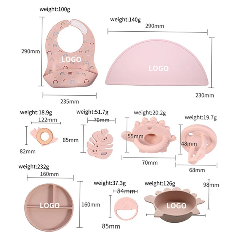 wholesale customization New Arrival Anti Spill Silicone Collapsible  Suction Kids Baby Products Food Feeding Bowls Sets Snack