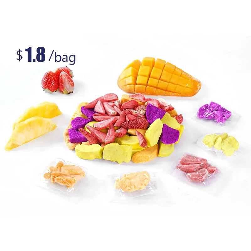 
Fruit Product Organic Dry Strawberry Durian Mango Pieapple Dragonfruit Slice Freeze Dried Fruit 
