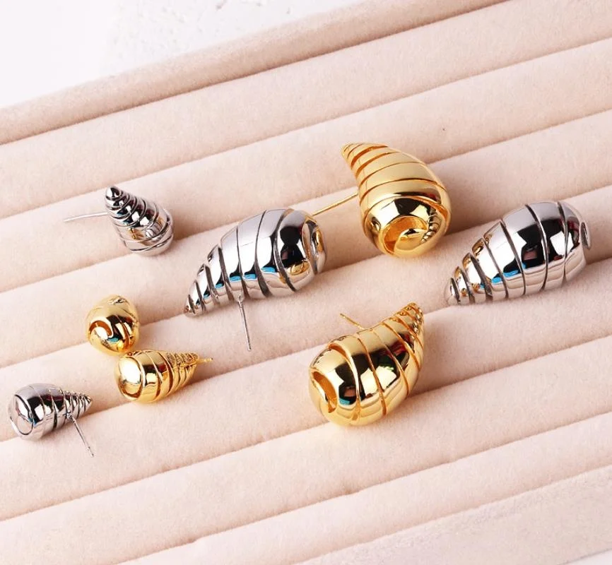 Hot selling melon seed water with drop mango chili earrings for women with copper plated gold size with 925 silver needles