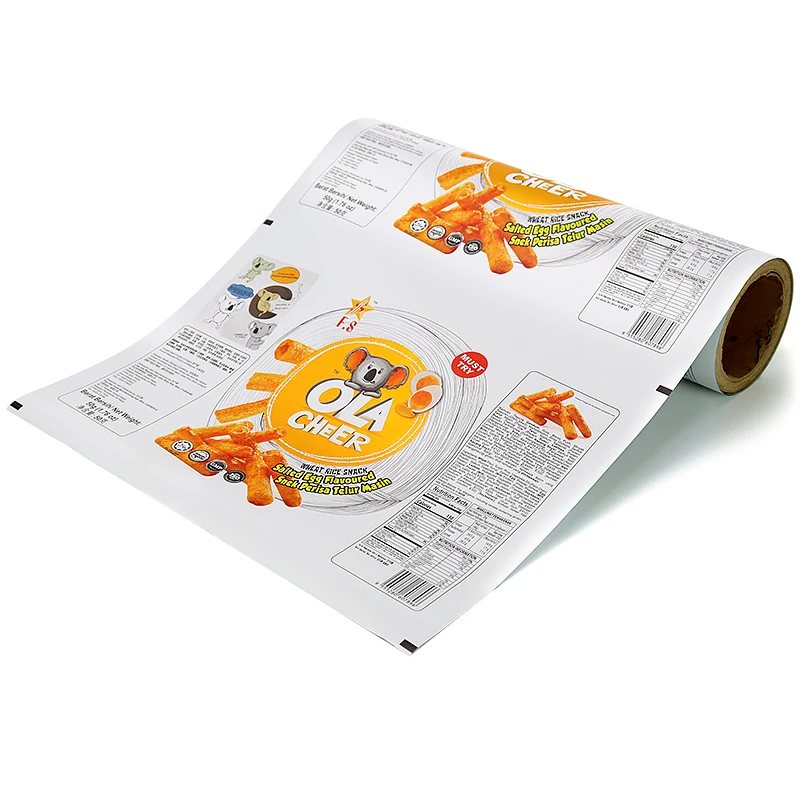 Factory wholesale Customized Matt material & VMPET wheat rice snack roll film