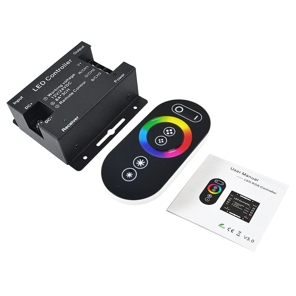 LED Strip RF RGB Remote Controller 6 Keys Touch Remote DC12-24V wireless smart light Dimmer  Strip  Controller