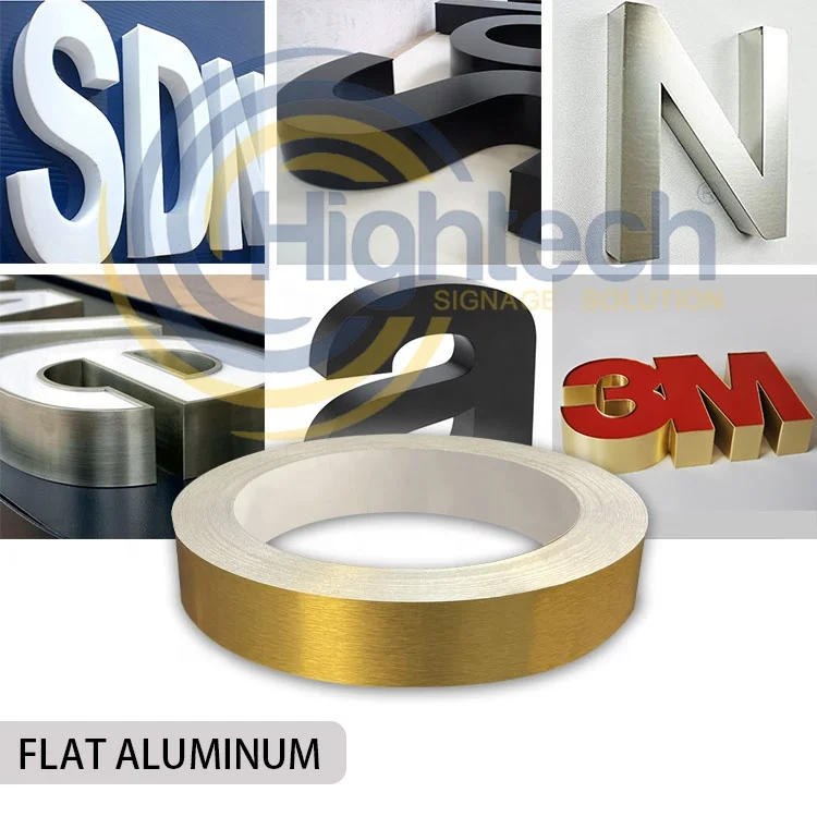 Высокотехнологичные красочные плоские Алюминиевые полосы катушки для изготовления знаков для письма на заказ алюминиевые профили