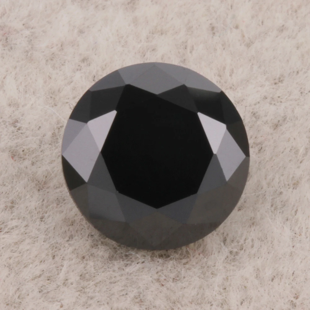 Factory Hot Selling Black Color Round Loose Diamond 1mm-3mm 1000pcs/Bag Cubic Zirconia