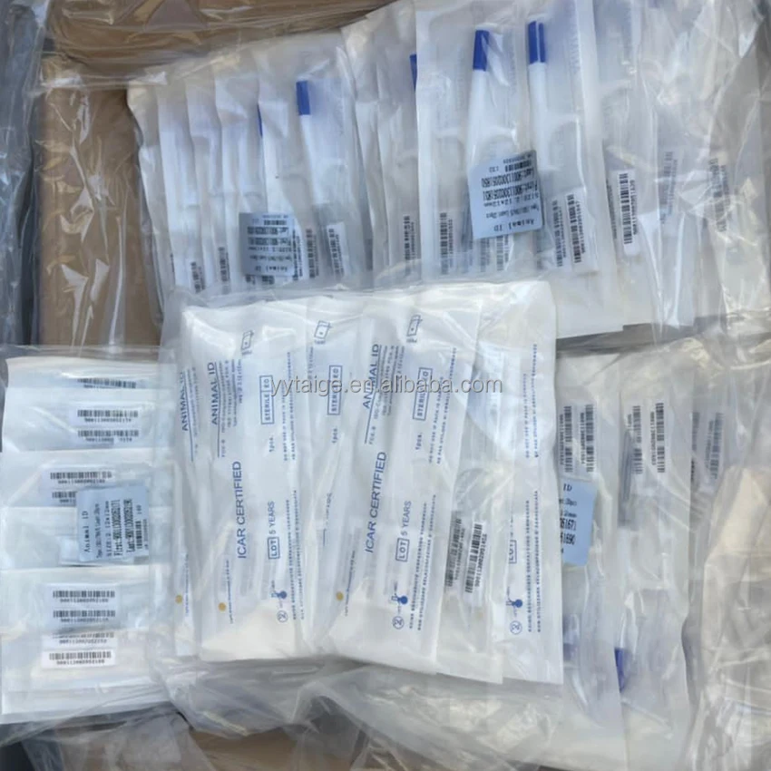2.12*12mm RFID Animal ID Bio-glass Tag Cow Cat Livestock Syringe Transponder Micro Chip Implant Pet Microchips