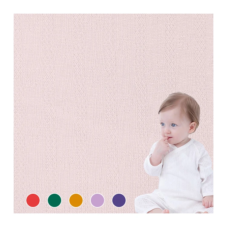 Factory Direct Sale Knit Jacard Fabric 50 Ecocosy 50 Cotton Material Double Jacquard Fabric For Dresses