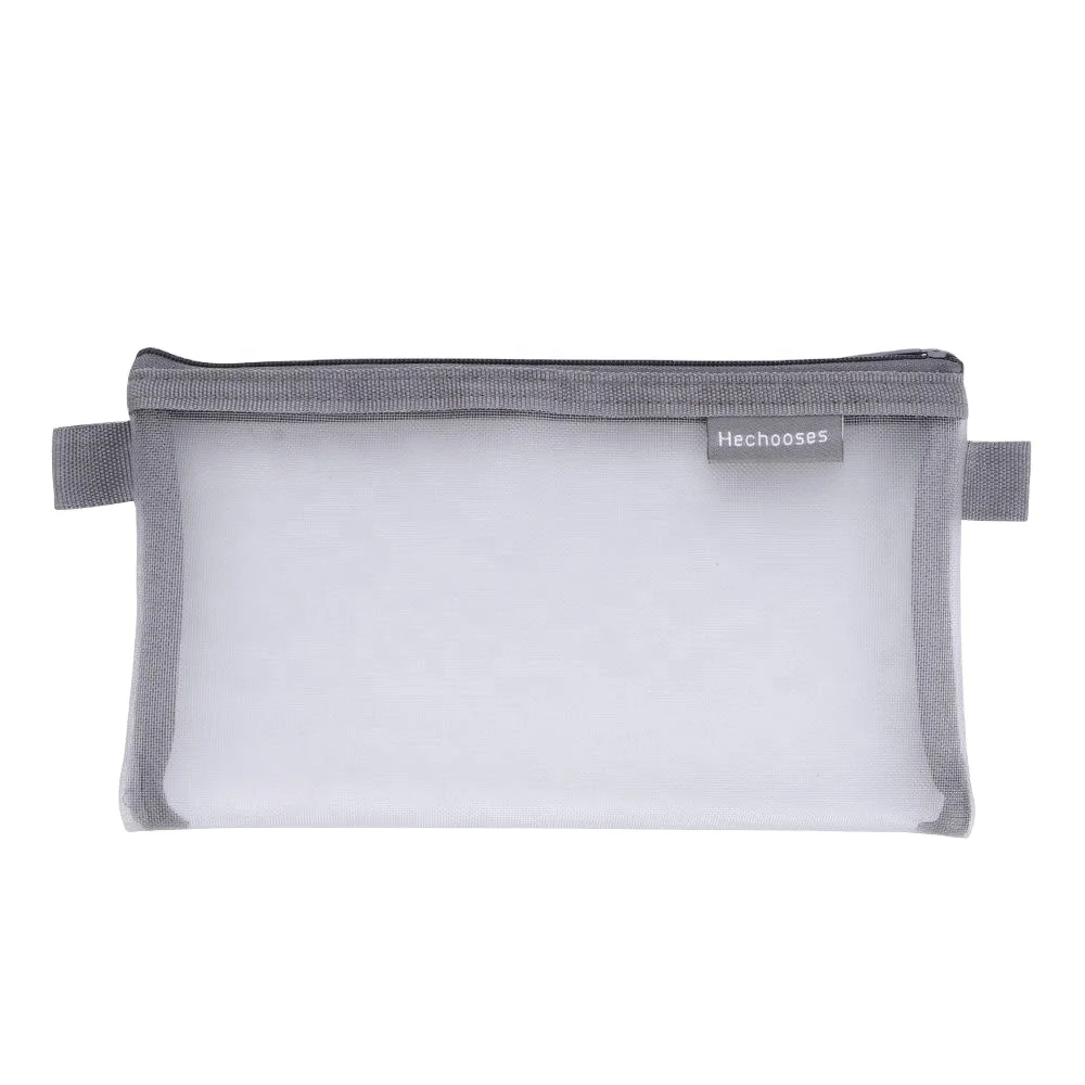Hot Sale Nylon Mesh Small Pencil Case Bags Children Student School Cosmetic Storage Pouch Stationery Pen Packing Bag for Kids